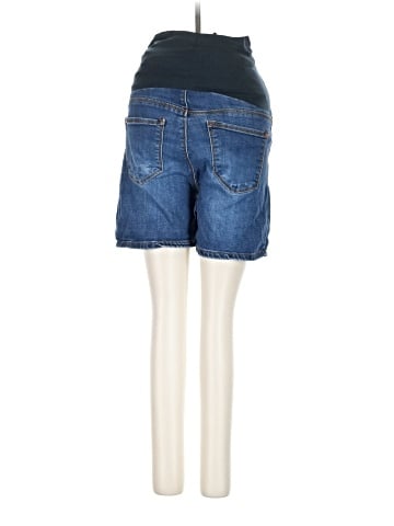 Indigo Poppy Denim Shorts (view 2)