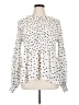 Rose + Olive Polka Dots Ivory Long Sleeve Blouse Size XL - photo 1