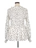 Rose + Olive Polka Dots Ivory Long Sleeve Blouse Size XL - photo 2
