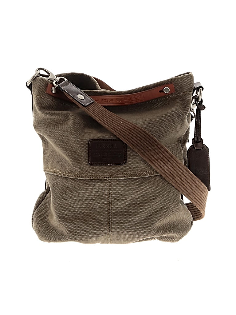 Pre-owned Fossil Crossbody Bag In Gray