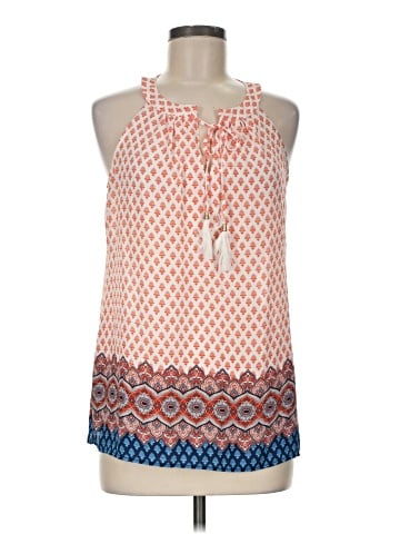 Rose + Olive Sleeveless Blouse (view 1)
