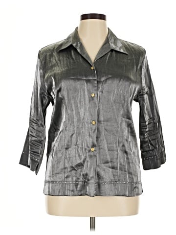 Cache 3/4 Sleeve Button-Down Shirt (view 1)