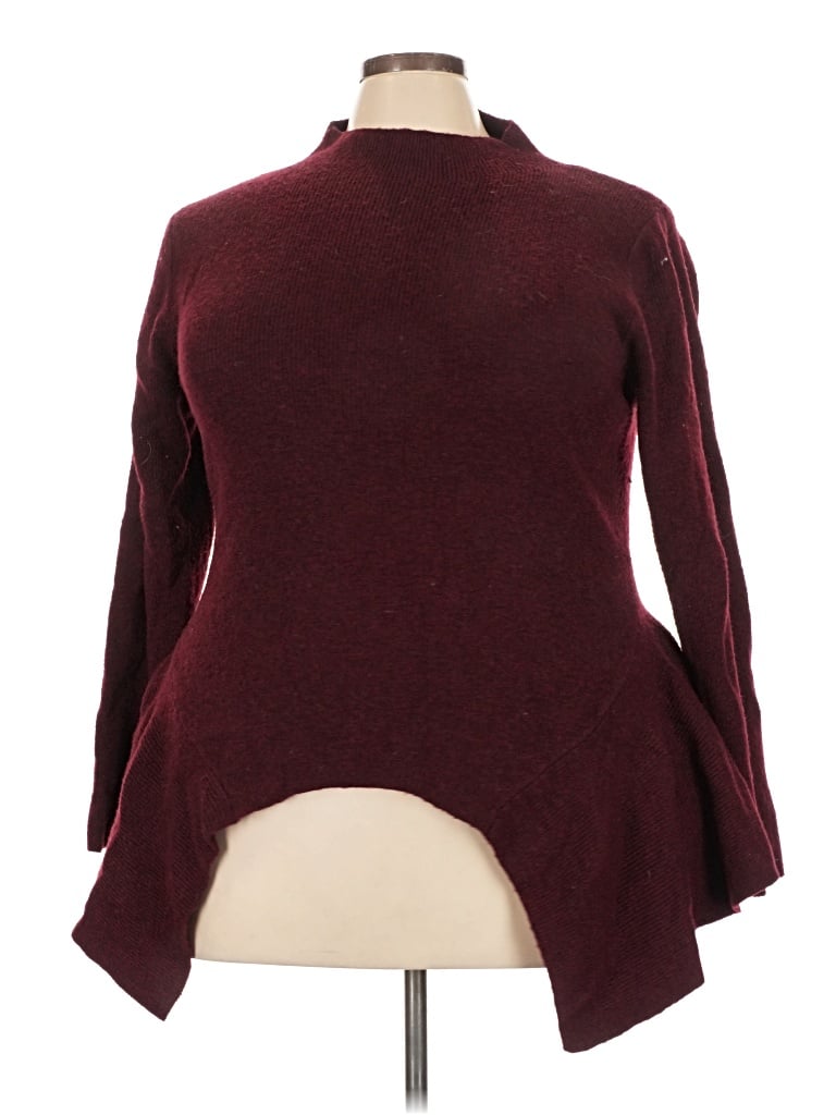 Pre-owned Eloquii Turtleneck Sweater In Burgundy