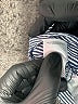 Anne Klein 100% Elastane Chevron-herringbone Blue Dress Pants Size 6 - photo 8