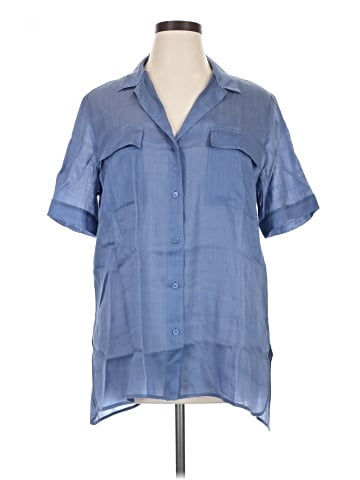 Lafayette 148 New York Short Sleeve Blouse (view 1)