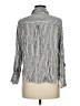 Fore 100% Rayon Stripes Gray 3/4 Sleeve Button-Down Shirt Size M - photo 2
