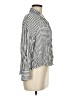 Fore 100% Rayon Stripes Gray 3/4 Sleeve Button-Down Shirt Size M - photo 4