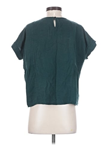Madewell Lightspun Cuffed-Sleeve Shirred Top (view 2)