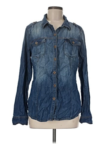 SNEAK PEEK Long Sleeve Button-Down Shirt (view 1)