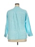 Talbots 100% Linen Blue 3/4 Sleeve Button-Down Shirt Size 2X Petite - photo 2