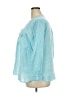 Talbots 100% Linen Blue 3/4 Sleeve Button-Down Shirt Size 2X Petite - photo 5