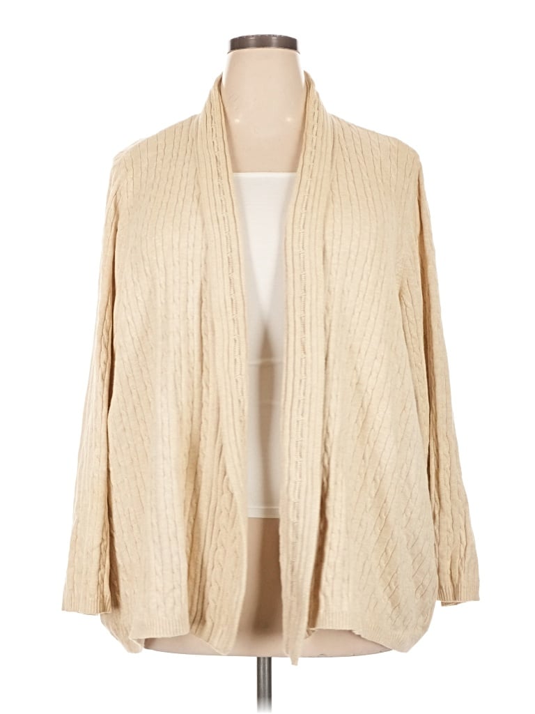 Pre-owned Kim Rogers Cardigan Sweater In Tan