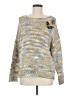 Moth 100% Acrylic Marled Gray Yellow Pullover Sweater Size M - photo 1