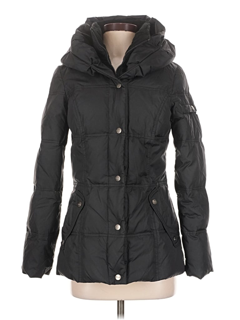 Pre-owned Dkny Snow Jacket In Black