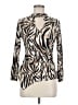 Venus Animal Print Ivory Long Sleeve Blouse Size M - photo 1