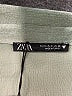 Zara Metallic Silver Green Long Sleeve Blouse Size S - photo 6