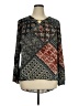 Notations 100% Polyester Paisley Gray Long Sleeve Blouse Size XL - photo 1