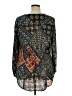 Notations 100% Polyester Paisley Gray Long Sleeve Blouse Size XL - photo 2