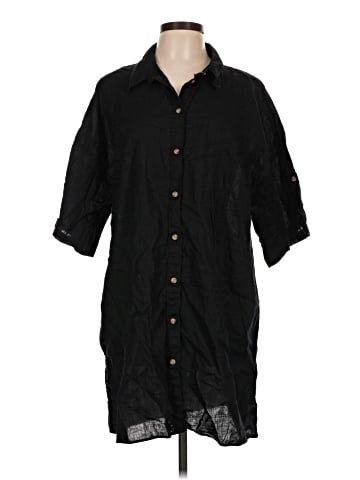 H&M L.O.G.G. 3/4 Sleeve Button-Down Shirt (view 1)