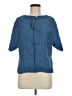 Per Una 100% Flax Blue Short Sleeve Blouse Size 6 - photo 1