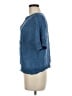 Per Una 100% Flax Blue Short Sleeve Blouse Size 6 - photo 5