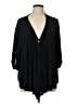August Silk 100% Rayon Black 3/4 Sleeve Blouse Size L - photo 1
