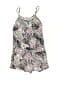 H&M 100% Viscose Tropical Gray Pink Romper Size 9 - photo 1