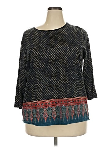 Lauren by Ralph Lauren 3/4 Sleeve T-Shirt (view 1)