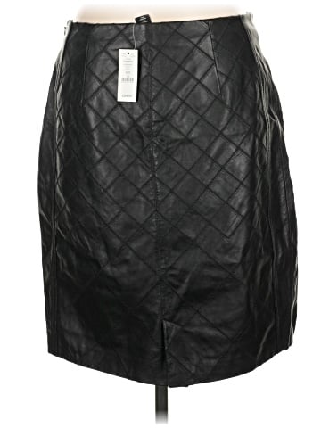 White House Black Market Faux Leather Skirt (view 2)