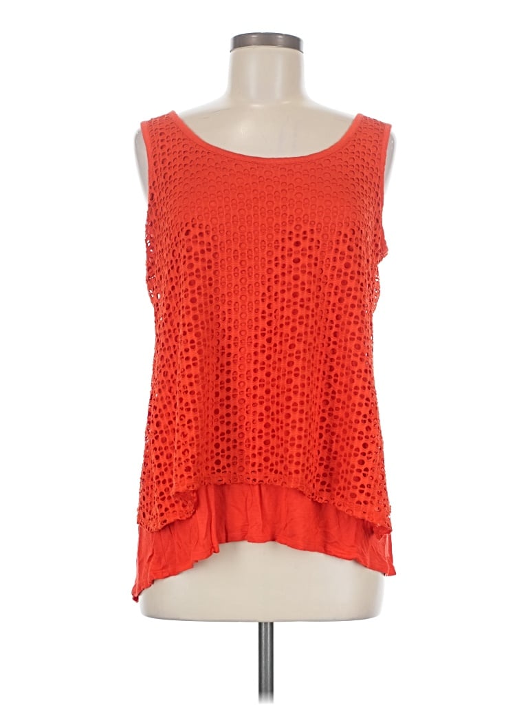 Pre-owned Valerie Stevens Sleeveless Blouse In Orange