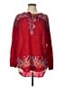 Johnny Was Floral Red Long Sleeve Blouse Size L - photo 1