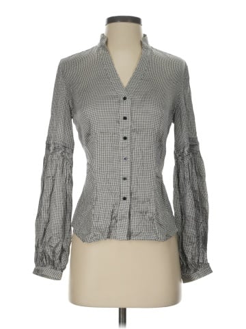 Express Design Studio Long Sleeve Silk Top (view 1)
