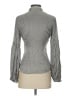Express Design Studio Houndstooth Gray Long Sleeve Silk Top Size XS - photo 2