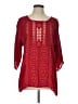 Johnny Was Solid Red 3/4 Sleeve Blouse Size L - photo 1