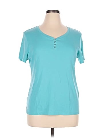 Karen Scott Short Sleeve Henley (view 1)
