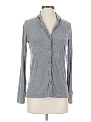 SKIMS Long Sleeve Button-Down Shirt (view 1)