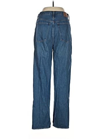 Madewell Baggy Straight Jeans in Dark Worn Indigo Wash (view 2)