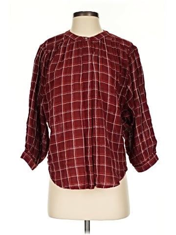 Kaari Blue 3/4 Sleeve Button-Down Shirt (view 1)