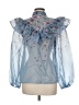 Aqua Blue Long Sleeve Blouse Size M - photo 2