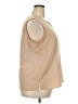 Notations 100% Polyester Tan Sleeveless Blouse Size 2X - photo 4