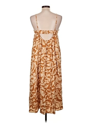 Madewell Linen-Blend Cami Midi Dress in Tropicale Floral (view 2)