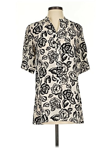 Tucker Short Sleeve Silk Top (view 1)