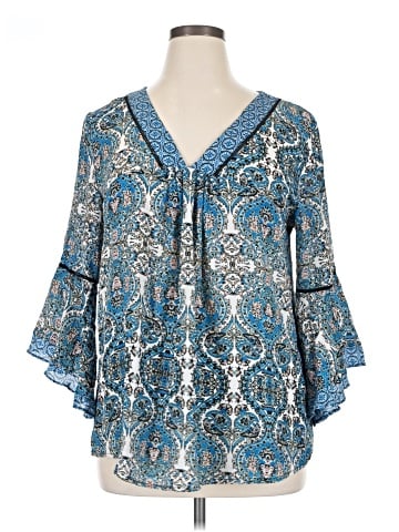 NY Collection 3/4 Sleeve Blouse (view 1)
