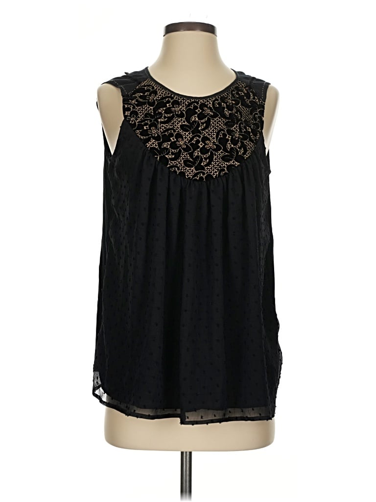 Pre-owned One September Sleeveless Blouse In Black