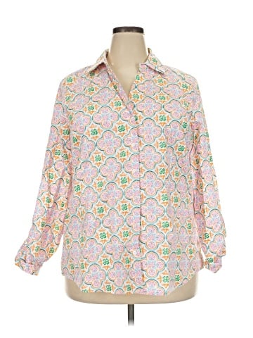 Kim Rogers 3/4 Sleeve Button-Down Shirt (view 1)