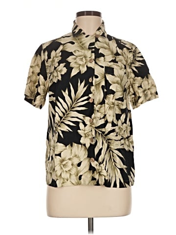 August Silk Short Sleeve Button-Down Shirt (view 1)