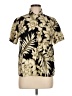 August Silk Tropical Tan Short Sleeve Button-Down Shirt Size M - photo 1