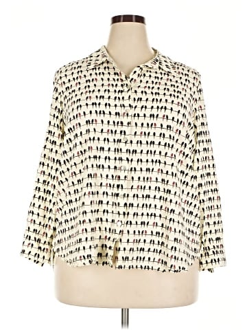 Jane and Delancey 3/4 Sleeve Button-Down Shirt (view 1)