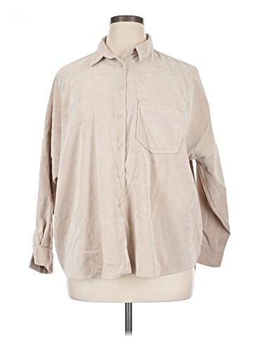 Zara Basic 3/4 Sleeve Button-Down Shirt (view 1)