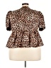 Cato Animal Print Brown Short Sleeve Blouse Size 22 - 24 - photo 2
